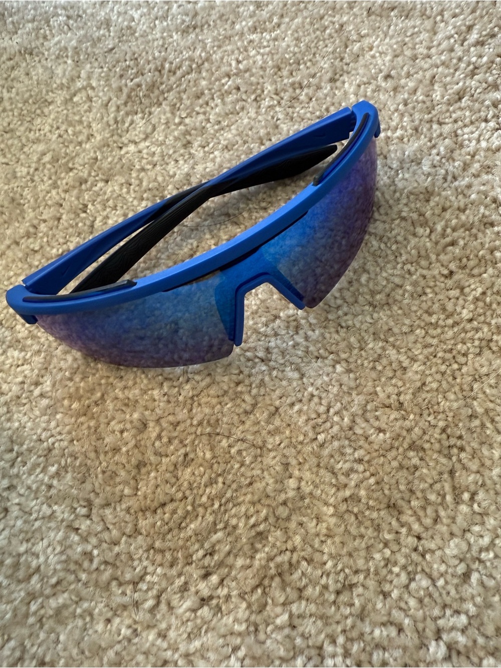 Nike Blue Wraparound Sports Sunglasses